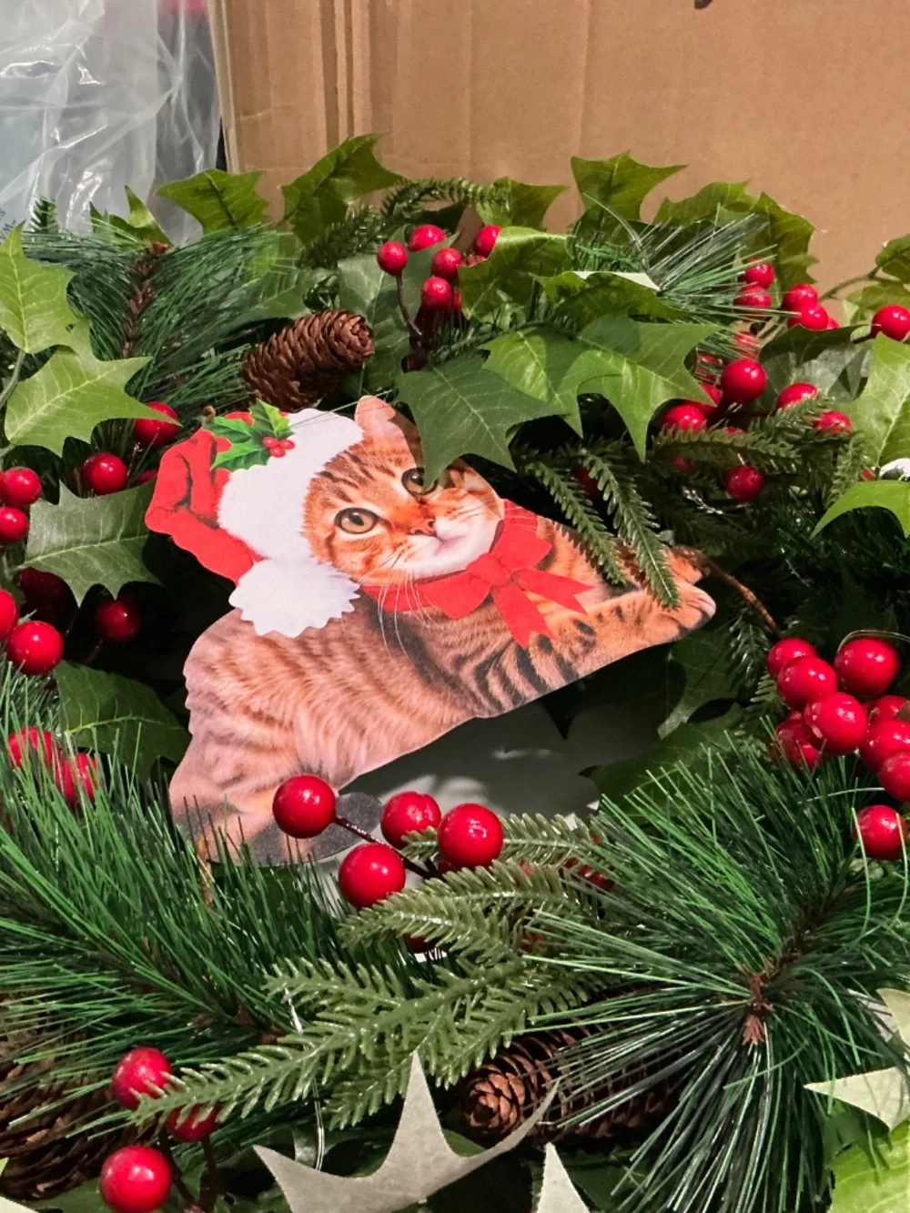 Beautiful lighted Christmas Wreath